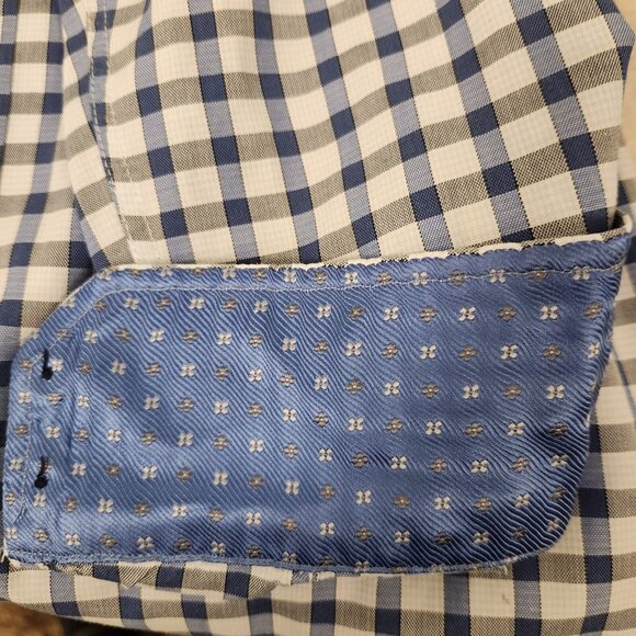 English Laundry Shirt Long Sleeve Button Up Flip Cuff Mens Size 15.5 32/33 - Picture 12 of 16